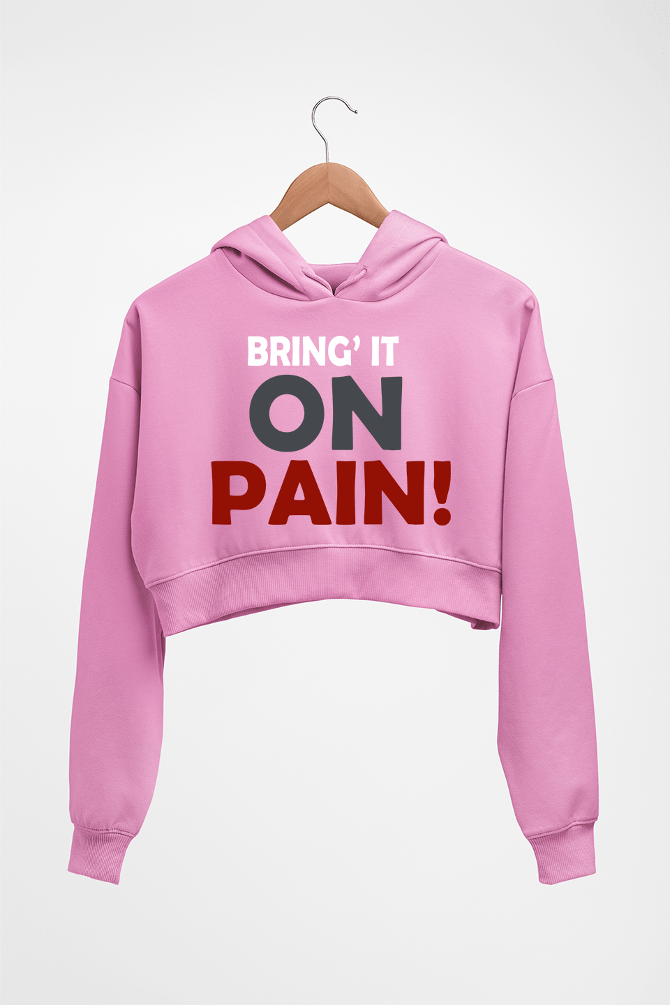 Gym Pain Crop HOODIE FOR WOMEN-Light Baby Pink-Ektarfa.online