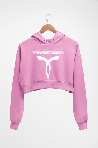 Transmission Crop HOODIE FOR WOMEN-Light Baby Pink-Ektarfa.online