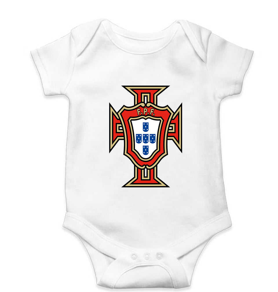 Portugal Football Kids Romper For Baby Boy/Girl-0-5 Months(18 Inches)-White-Ektarfa.online