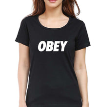 Load image into Gallery viewer, Obey T-Shirt for Women-XS(32 Inches)-Black-Ektarfa.online
