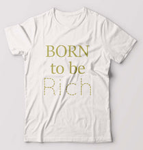 Load image into Gallery viewer, Born To be Rich T-Shirt for Men-White-Ektarfa.online
