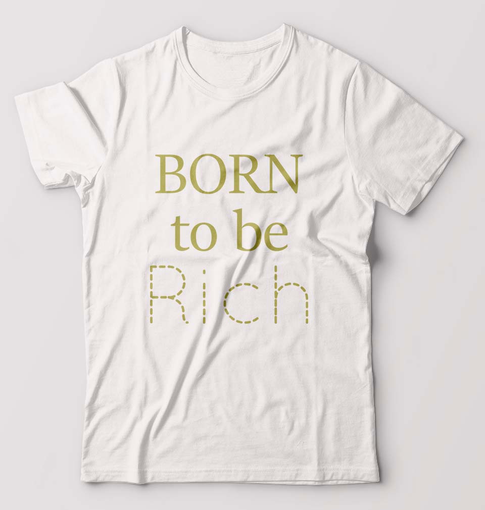 Born To be Rich T-Shirt for Men-White-Ektarfa.online