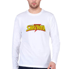 Load image into Gallery viewer, The Power of Shazam! Full Sleeves T-Shirt for Men-White-Ektarfa.online
