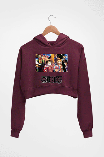 One Piece Crop HOODIE FOR WOMEN-Maroon-Ektarfa.online