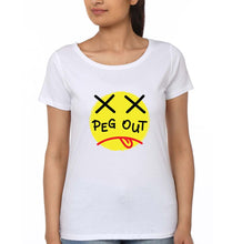 Load image into Gallery viewer, Peg Out T-Shirt for Women-White-Ektarfa.online
