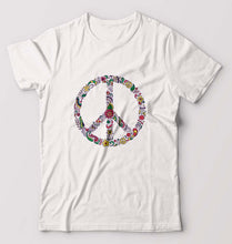 Load image into Gallery viewer, Floral Peace T-Shirt for Men-White-Ektarfa.online
