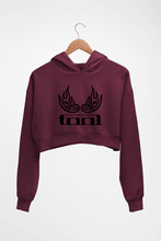 Load image into Gallery viewer, Tool Band Crop HOODIE FOR WOMEN-Maroon-Ektarfa.online
