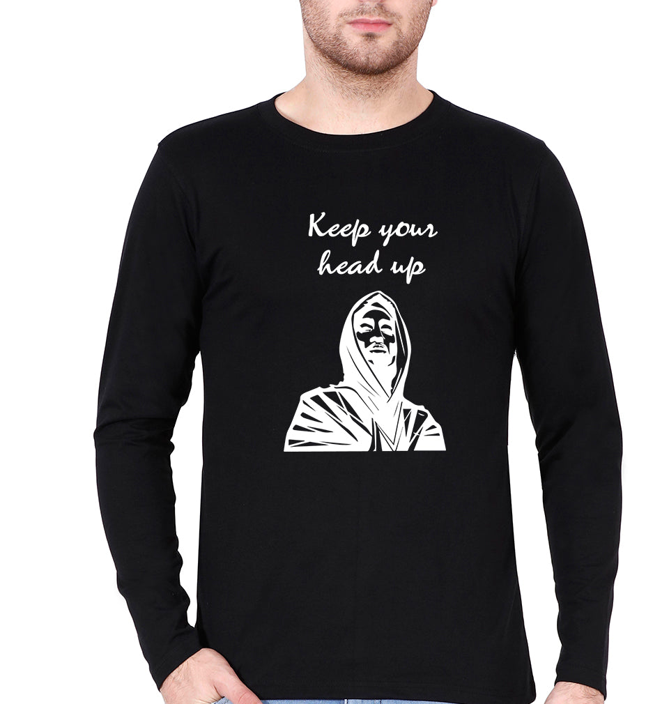 Tupac Shakur Full Sleeves T-Shirt for Men-Black-Ektarfa.online