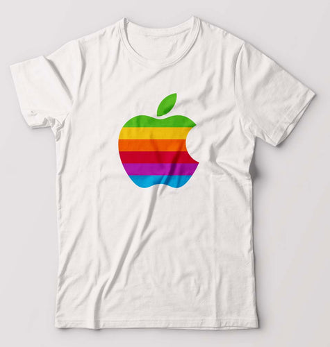 Apple T-Shirt for Men-S(38 Inches)-White-Ektarfa.online