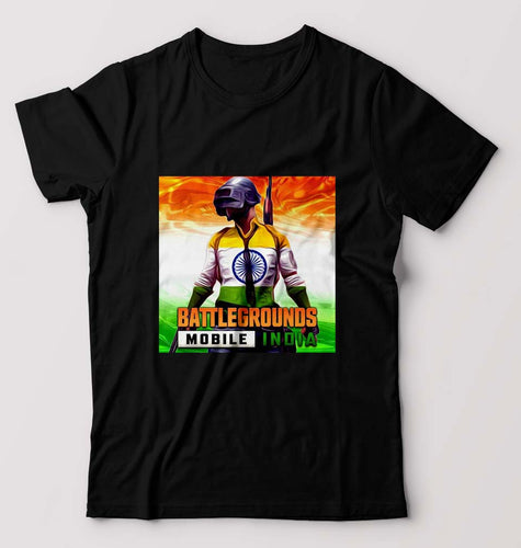 Battlegrounds Mobile India (BGMI) T-Shirt for Men-Black-Ektarfa.online