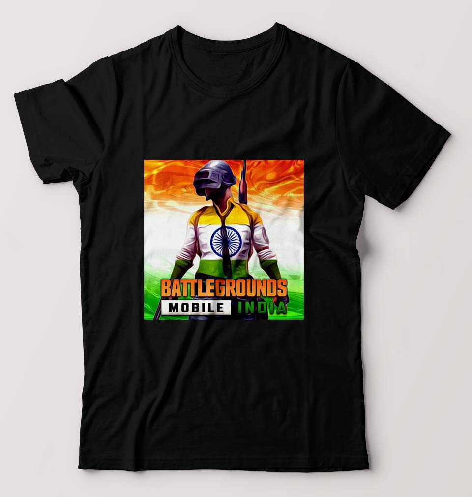 Battlegrounds Mobile India (BGMI) T-Shirt for Men-Black-Ektarfa.online
