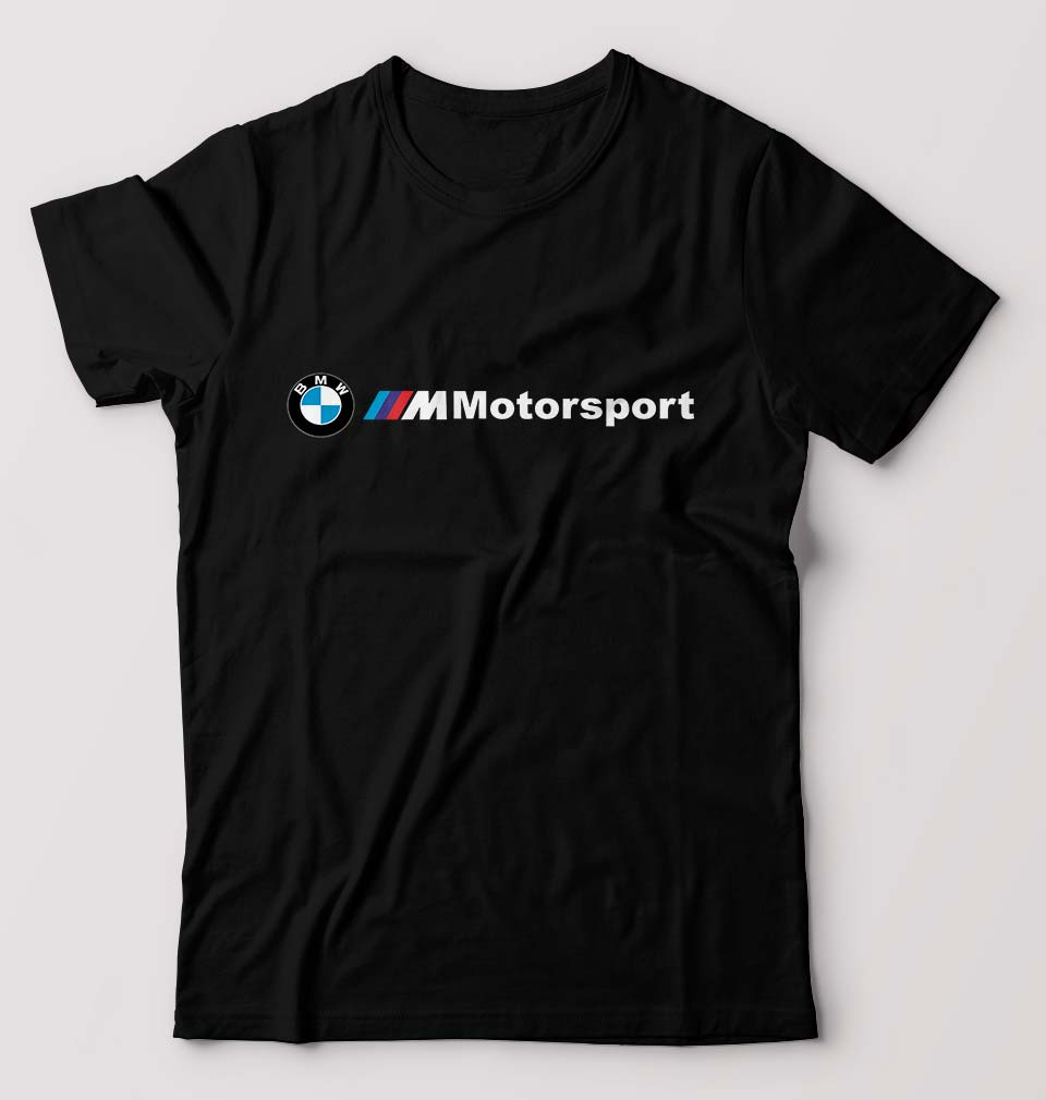 BMW Motorsport T-Shirt for Men-S(38 Inches)-Black-Ektarfa.online