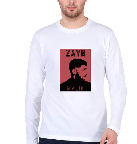Zayn Malik Full Sleeves T-Shirt for Men-White-Ektarfa.online