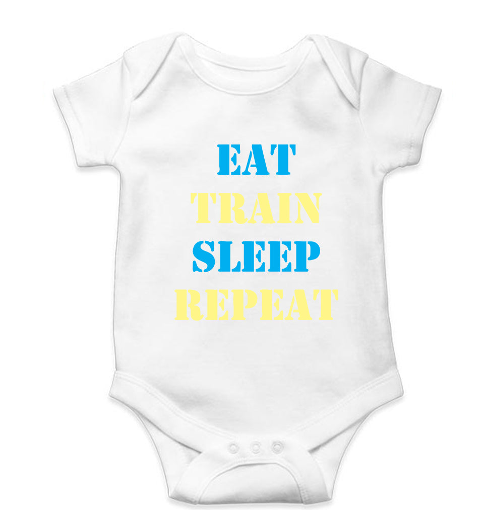 Gym Kids Romper For Baby Boy/Girl-0-5 Months(18 Inches)-White-Ektarfa.online