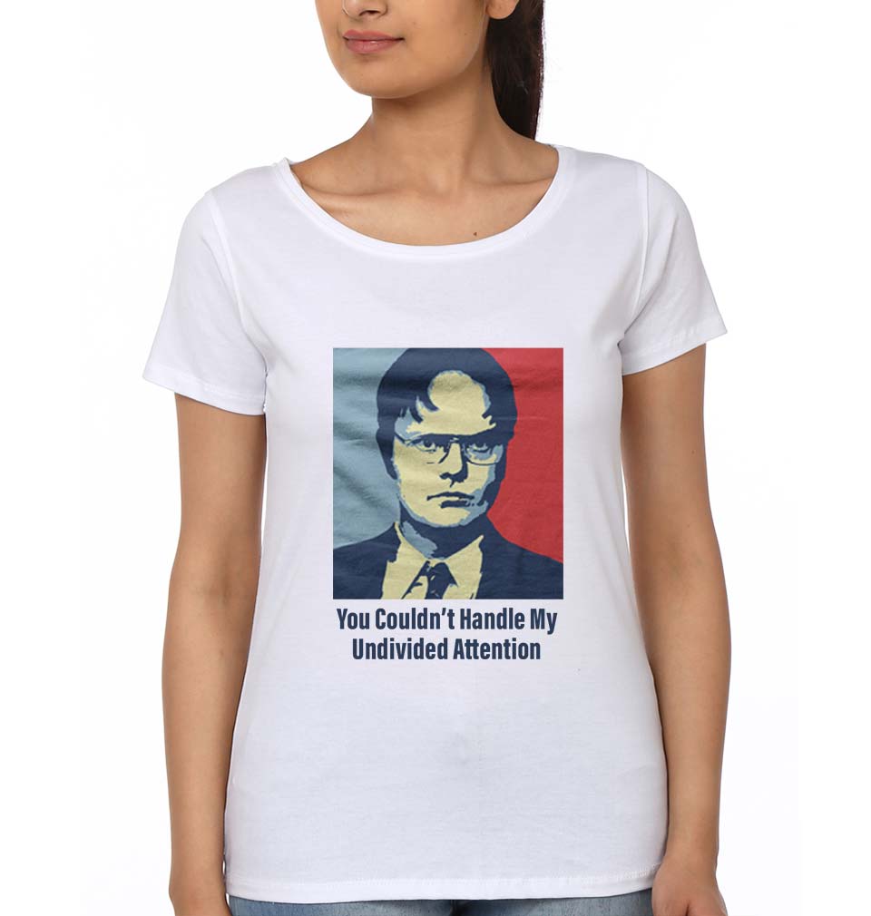 Dwight Schrute T-Shirt for Women-White-Ektarfa.online