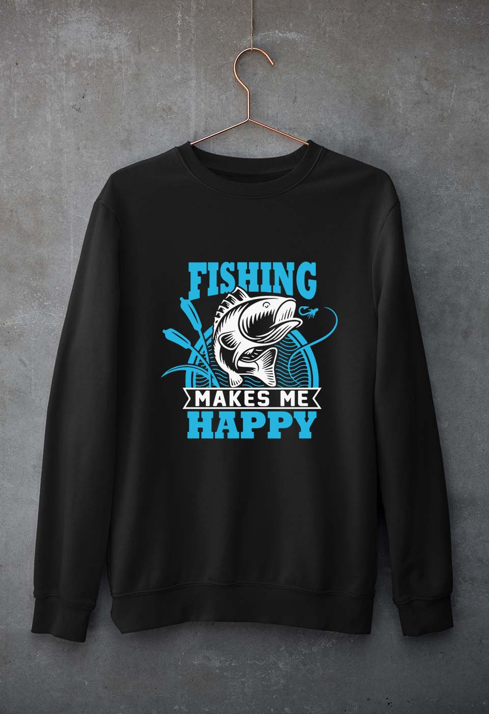 Fishing Unisex Sweatshirt for Men/Women-Black-Ektarfa.online