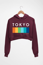 Load image into Gallery viewer, Tokyo Japan Crop HOODIE FOR WOMEN-Maroon-Ektarfa.online
