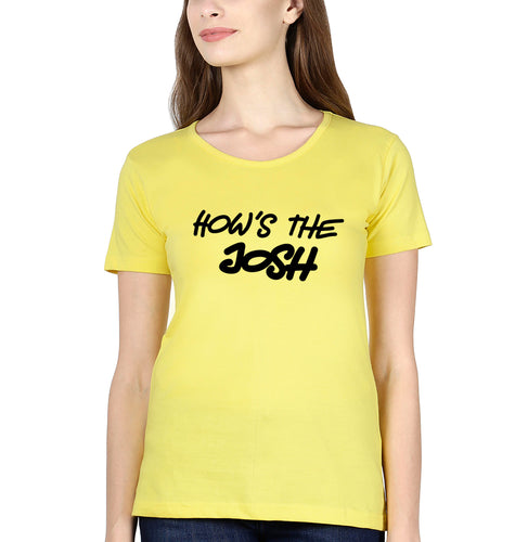 How's The Josh T-Shirt for Women-Yellow-Ektarfa.online