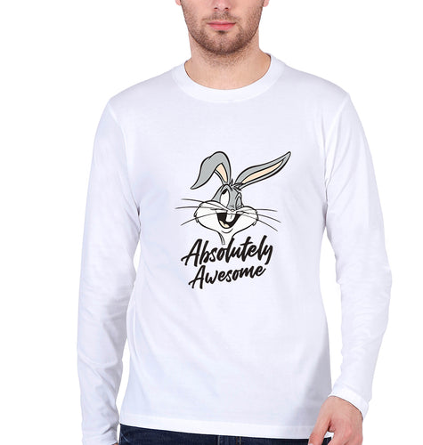 Rabbit BunnyFull Sleeves T-Shirt for Men-White-Ektarfa.online