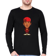 Load image into Gallery viewer, Neymar Full Sleeves T-Shirt for Men-Black-Ektarfa.online
