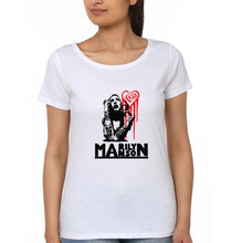 Load image into Gallery viewer, Marilyn Manson T-Shirt for Women-White-Ektarfa.online
