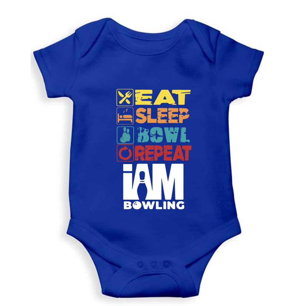 Bowling Kids Romper For Baby Boy/Girl-Royal Blue-Ektarfa.online