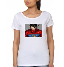 Load image into Gallery viewer, Minnal Murali T-Shirt for Women-XS(32 Inches)-White-Ektarfa.online
