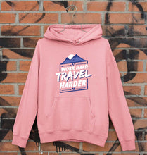 Load image into Gallery viewer, Travel Harder Unisex Hoodie for Men/Women-Light Pink-Ektarfa.online

