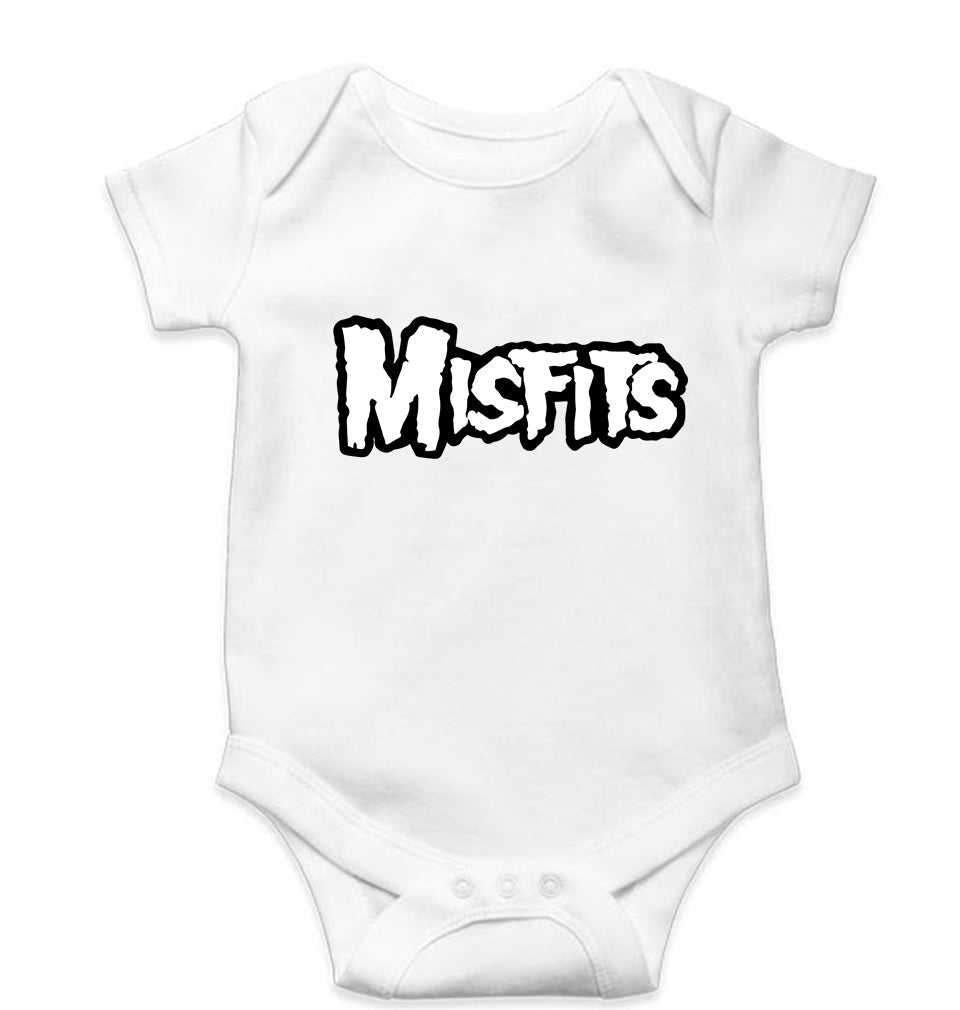 Misfits Kids Romper For Baby Boy/Girl-0-5 Months(18 Inches)-White-Ektarfa.online
