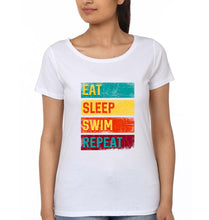 Load image into Gallery viewer, Swimming T-Shirt for Women-White-Ektarfa.online
