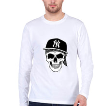 Load image into Gallery viewer, Hip Hop Skull NY Full Sleeves T-Shirt for Men-White-Ektarfa.online
