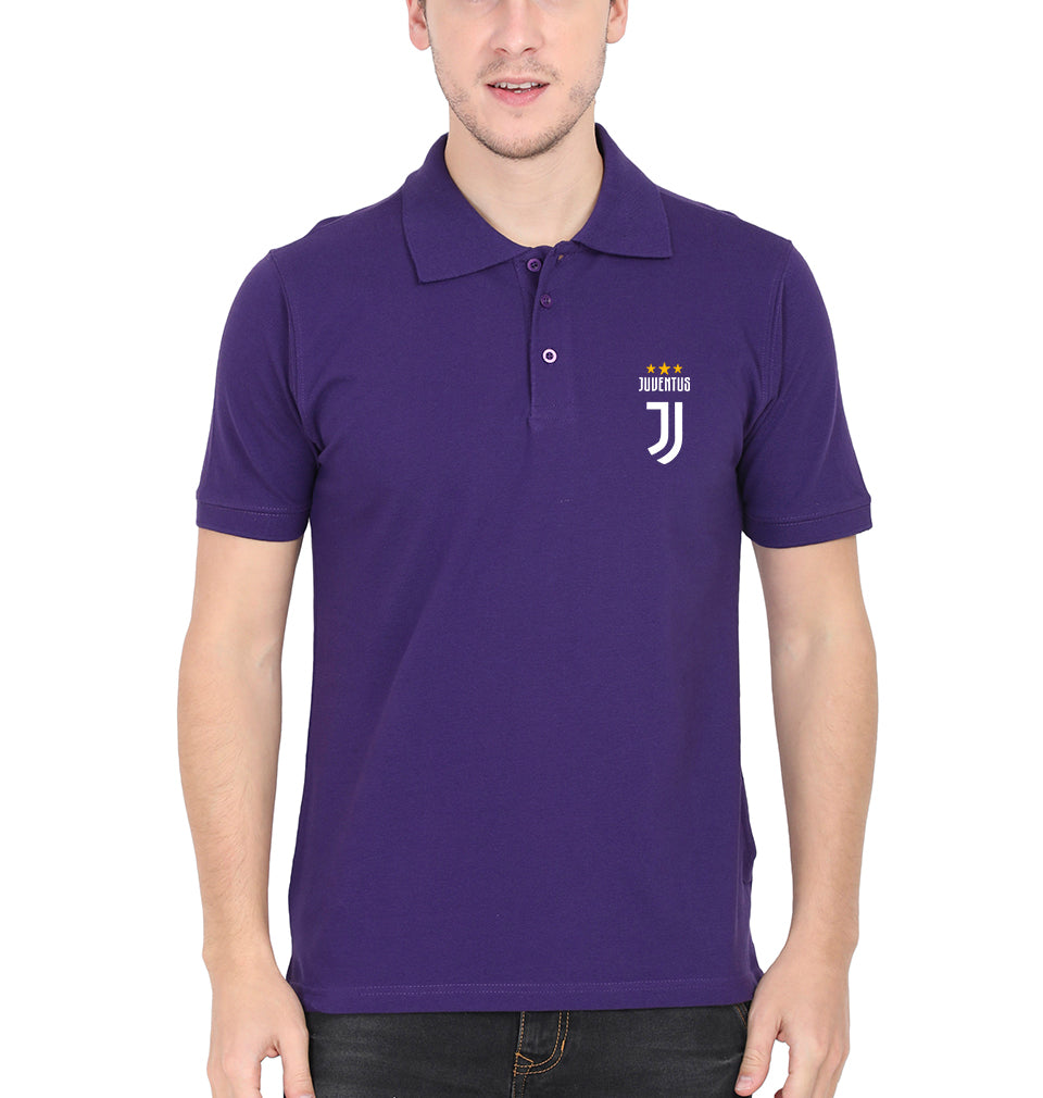 Juventus Logo Polo T-Shirt for Men-S(38 Inches)-Purple-Ektarfa.co.in