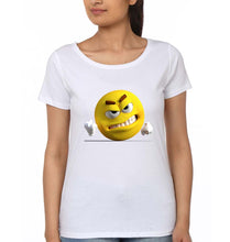 Load image into Gallery viewer, Angry Emoji T-Shirt for Women-White-Ektarfa.online
