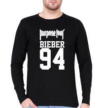 Load image into Gallery viewer, Purpose Tour Bieber Full Sleeves T-Shirt for Men-Black-Ektarfa.online
