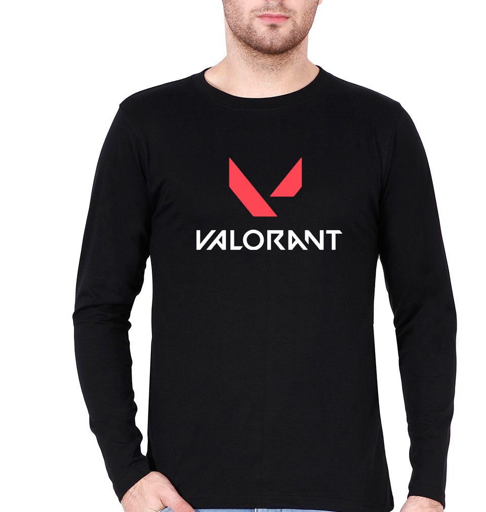 Valorant Full Sleeves T-Shirt for Men-Black-Ektarfa.online