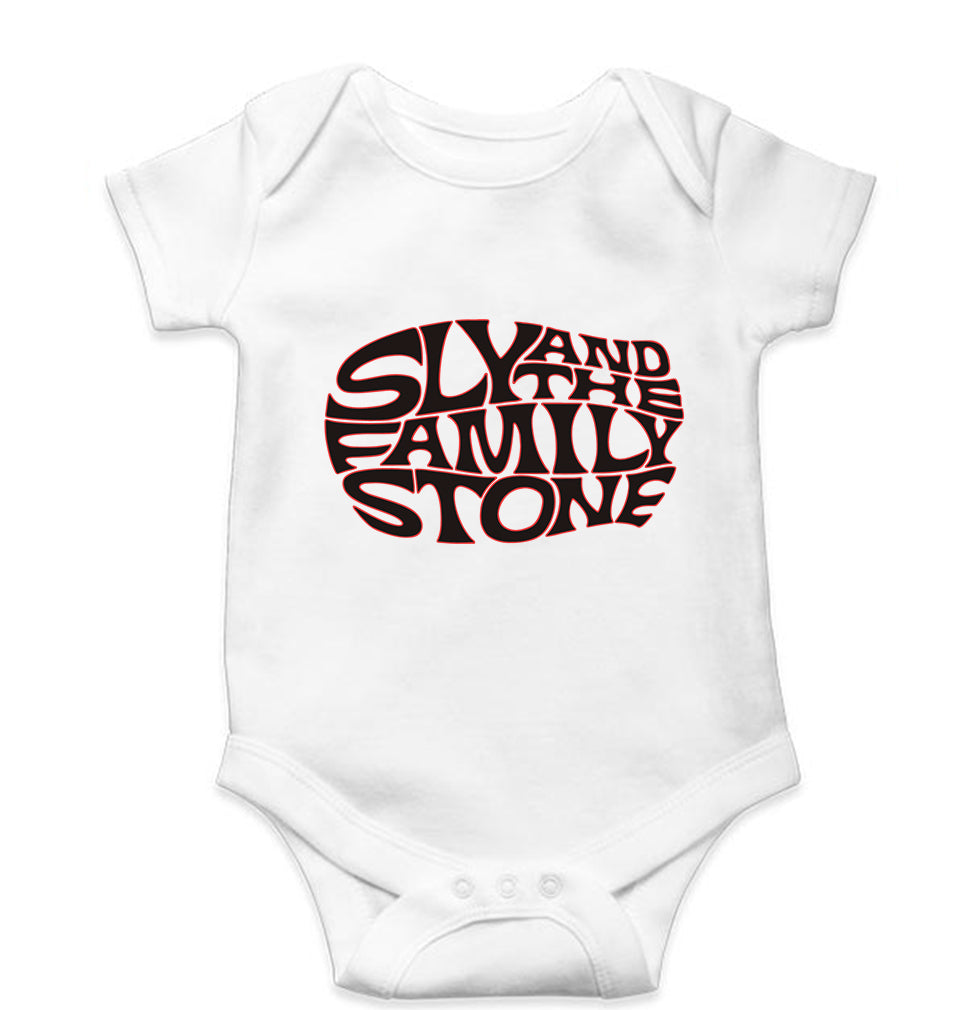 Sly and the Family Stone Kids Romper For Baby Boy/Girl-0-5 Months(18 Inches)-White-Ektarfa.online