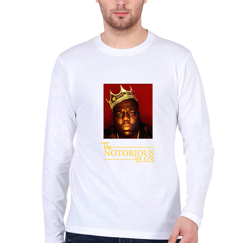The Notorious Big Full Sleeves T-Shirt for Men-White-Ektarfa.online