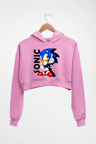 Sonic Crop HOODIE FOR WOMEN-Light Baby Pink-Ektarfa.online