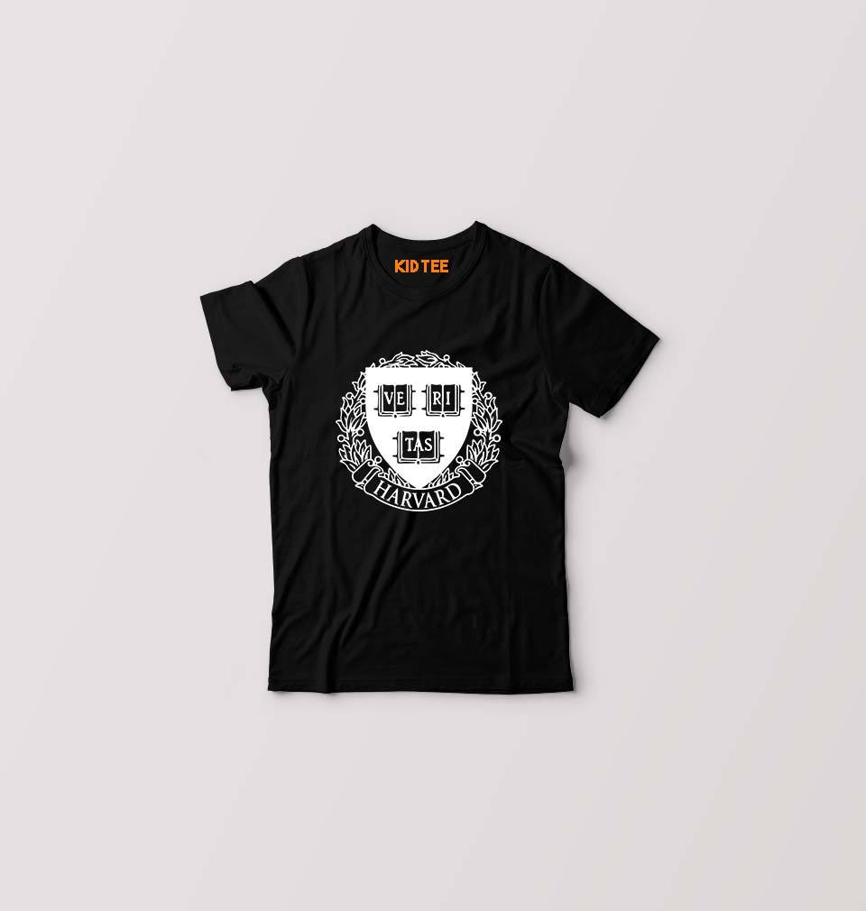 Harvard Kids T-Shirt for Boy/Girl-0-1 Year(20 Inches)-Black-Ektarfa.online