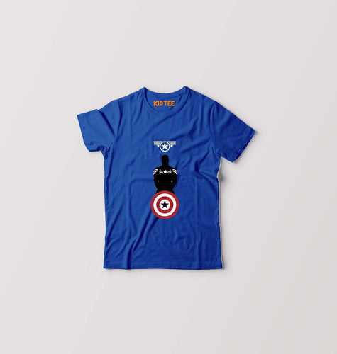 Captain America Kids T-Shirt for Boy/Girl-Royal Blue-Ektarfa.online