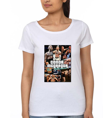 Conor McGregor UFC T-Shirt for Women-White-Ektarfa.online