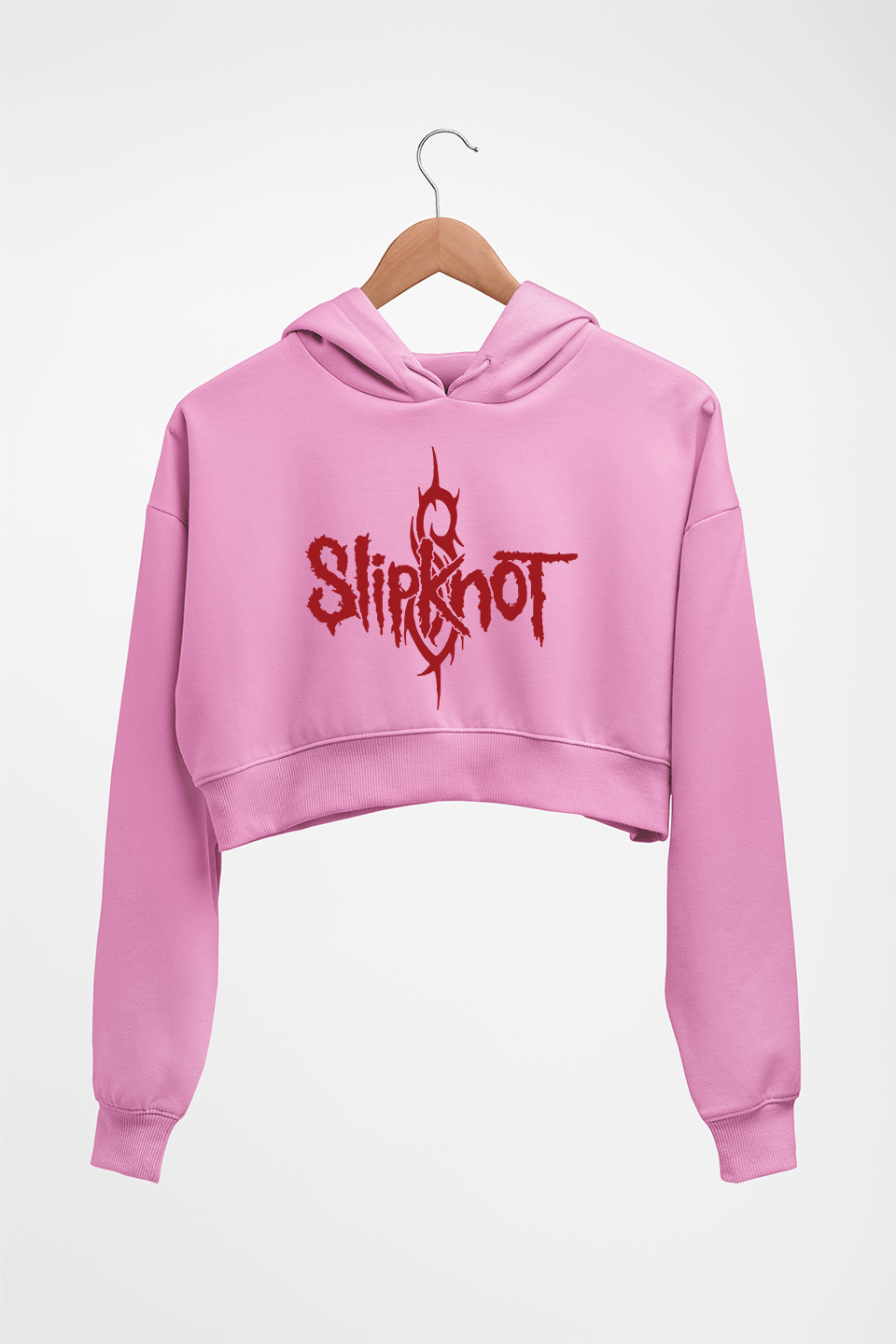 Slipknot Crop HOODIE FOR WOMEN-Light Baby Pink-Ektarfa.online