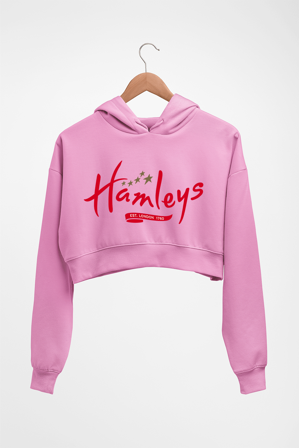 Hamleys Crop HOODIE FOR WOMEN-Light Baby Pink-Ektarfa.online