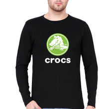 Load image into Gallery viewer, Crocs Full Sleeves T-Shirt for Men-S(38 Inches)-Black-Ektarfa.online
