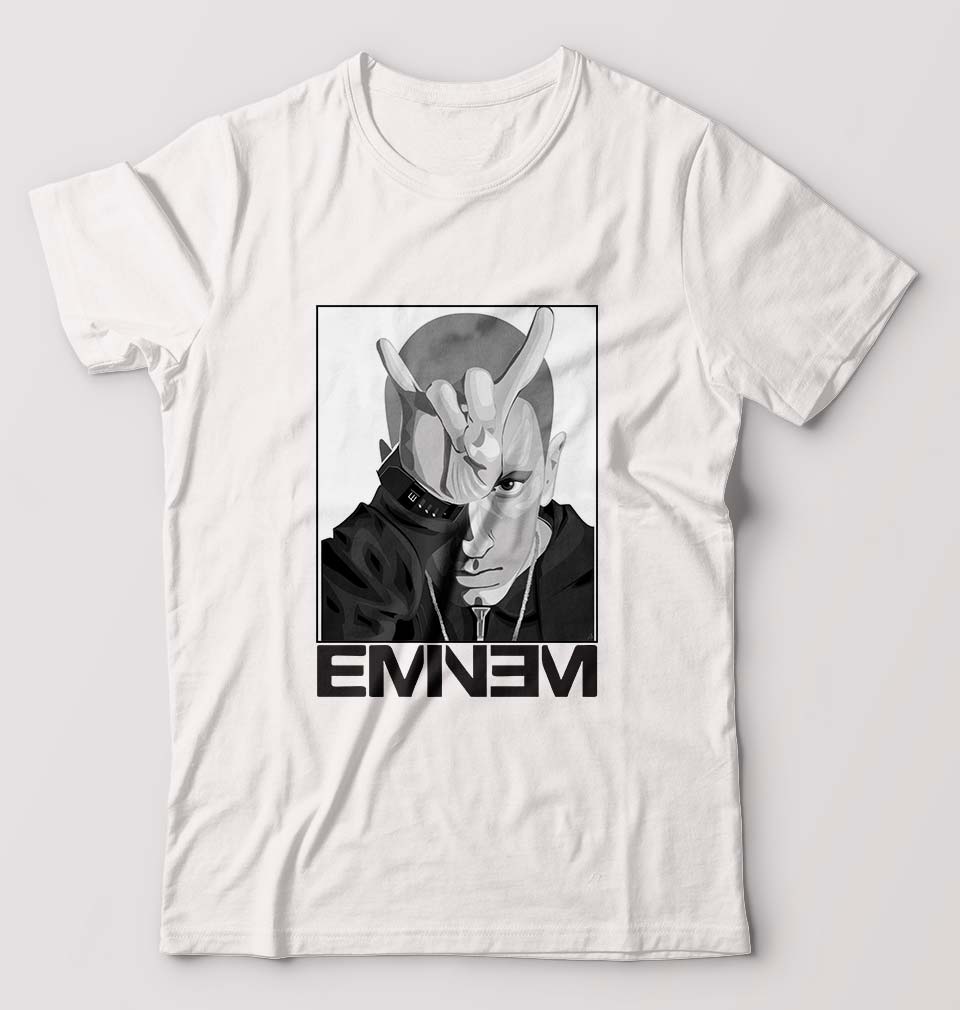 EMINEM T-Shirt for Men-S(38 Inches)-White-Ektarfa.online
