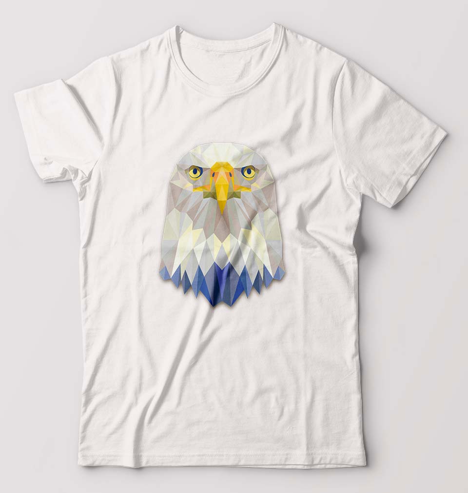 Eagle T-Shirt for Men-S(38 Inches)-White-Ektarfa.online