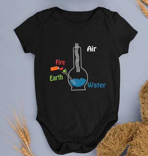 Element Bong Kids Romper For Baby Boy/Girl-Black-Ektarfa.online