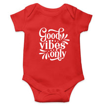 Load image into Gallery viewer, Good Vibes Only Kids Romper For Baby Boy/Girl-0-5 Months(18 Inches)-RED-Ektarfa.online
