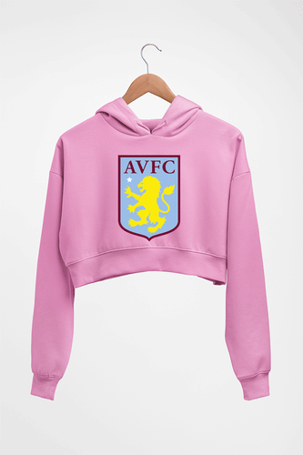 Aston Villa Crop HOODIE FOR WOMEN-Light Baby Pink-Ektarfa.online