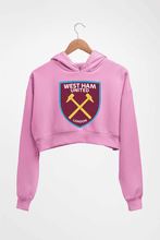 Load image into Gallery viewer, West-Ham Crop HOODIE FOR WOMEN-Light Baby Pink-Ektarfa.online

